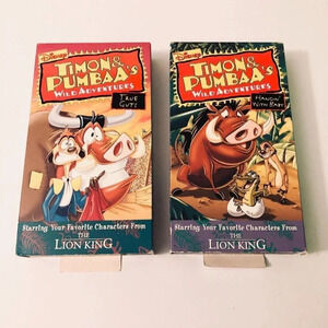 Timon & Pumbaas Wild Adventures VHS Lot Hangin With Baby and True  Guts